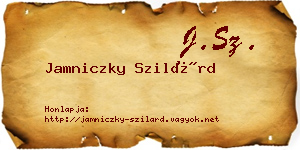Jamniczky Szilárd névjegykártya