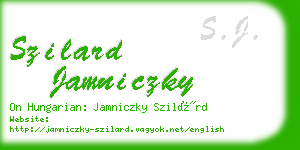 szilard jamniczky business card